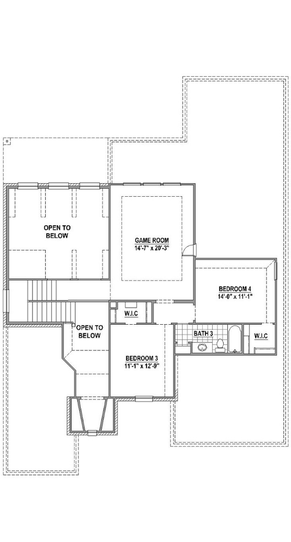 American Legend Homes Plan 1686 Second Level in Canyon Falls