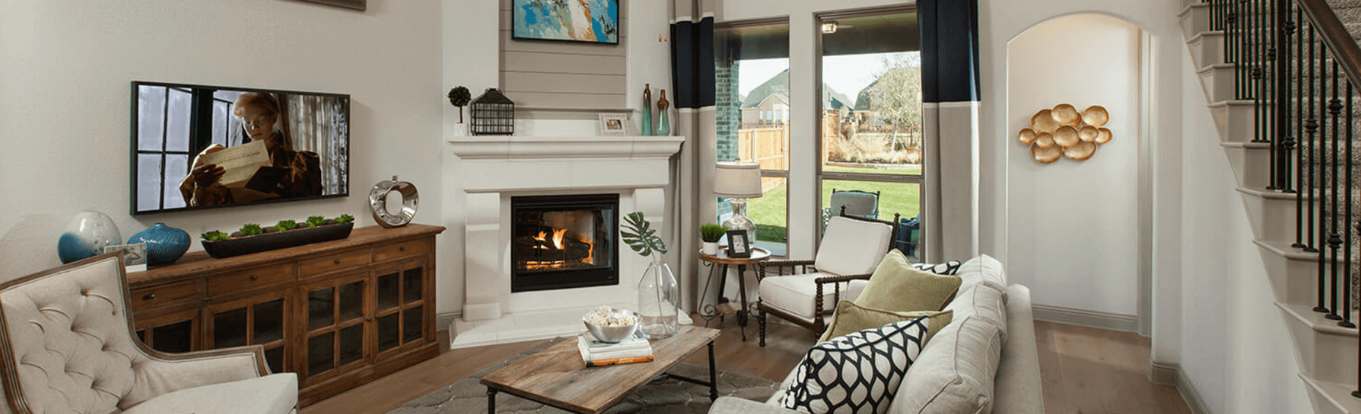 Coventry Homes model home in Canyon Falls community Northlake, TX