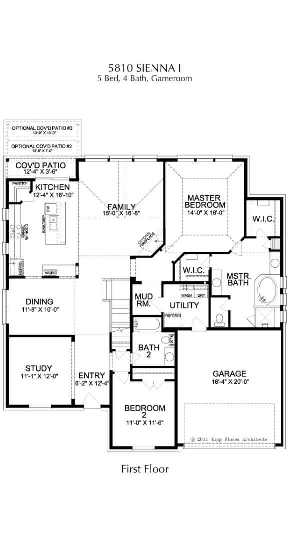 Landon Homes Plan 5810 Sienna I First Floor in Canyon Falls