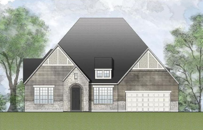 Drees Homes Plan Presley Elevation in Canyon Falls