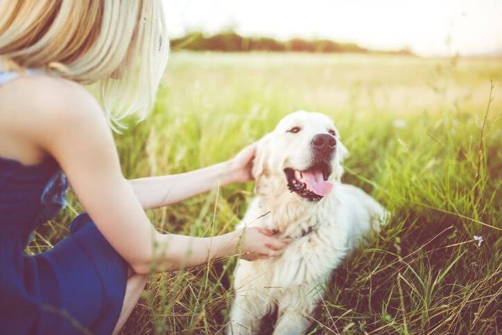 Young woman and happy dog | Canyon Falls, TX