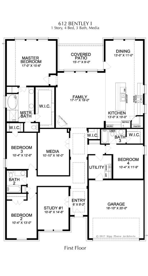 Landon Homes Plan 612 Bentley I Floorplan 1 in Canyon Falls