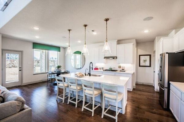 M/I Homes model kitchen at Canyon Falls in Argyle, TX