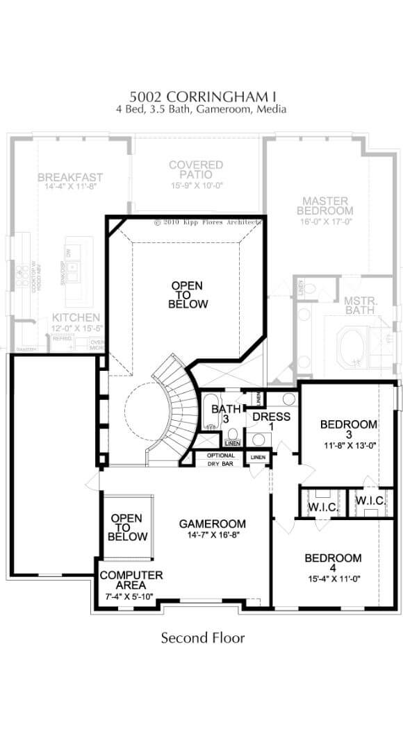 Landon Homes Plan 5002 Corringham Second Floor in Canyon Falls