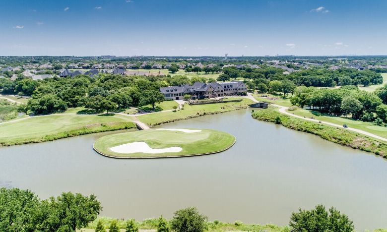 Aerial view of Timarron in Southlake, TX