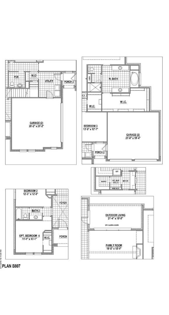 Belclaire Homes Plan 807 Floorplan Options in Canyon Falls