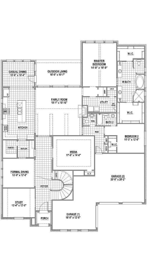 Belclaire Homes Plan B834 Floorplan in Canyon Falls