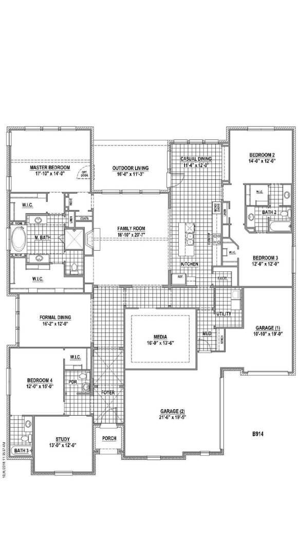 Belclaire Homes Plan B914 Floorplan in Canyon Falls