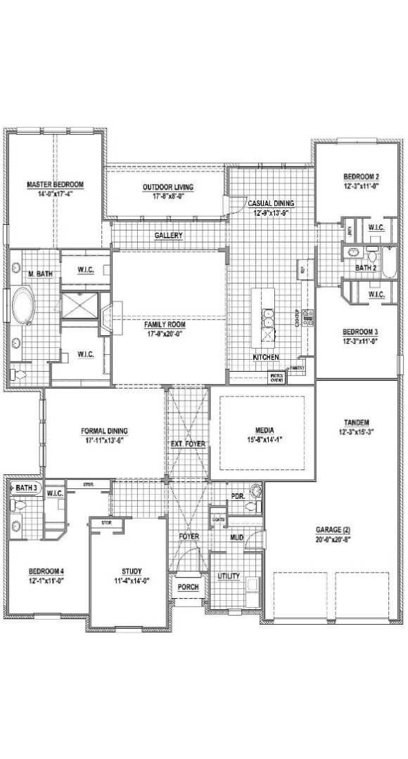 Belclaire Homes Plan B829 Floorplan in Canyon Falls