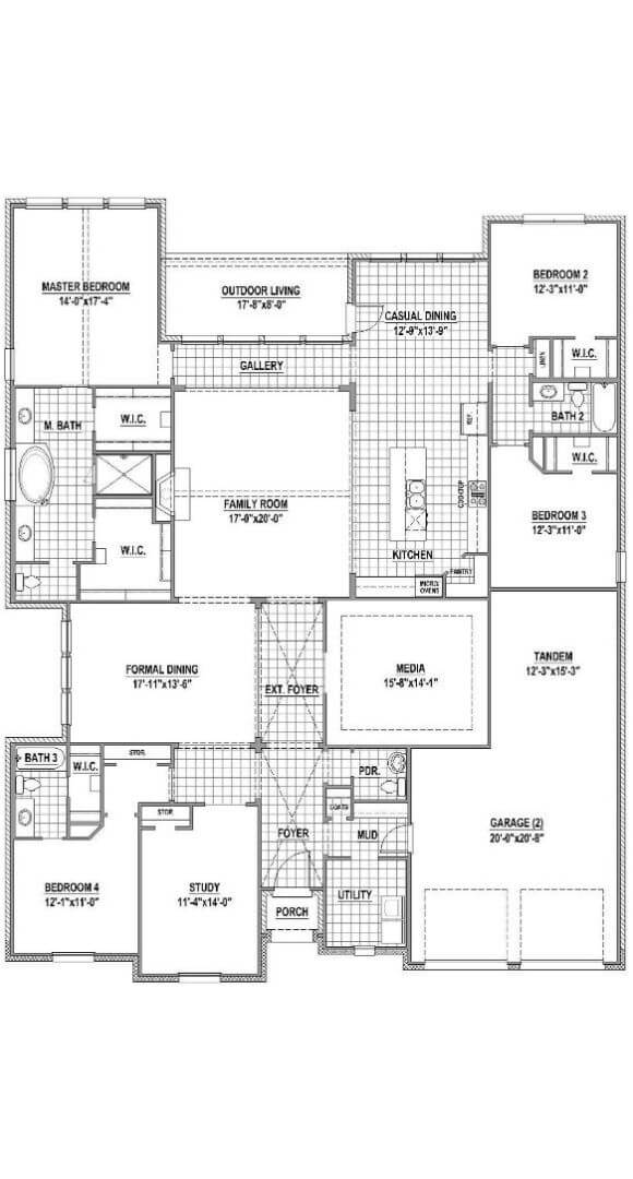 Belclaire Homes Plan B829 Floorplan in Canyon Falls