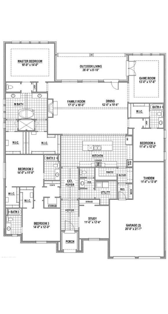 Belclaire Homes Plan B838 Floorplan in Canyon Falls