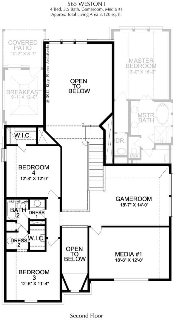 Landon Homes Plan 565 Weston Second Floor in Canyon Falls