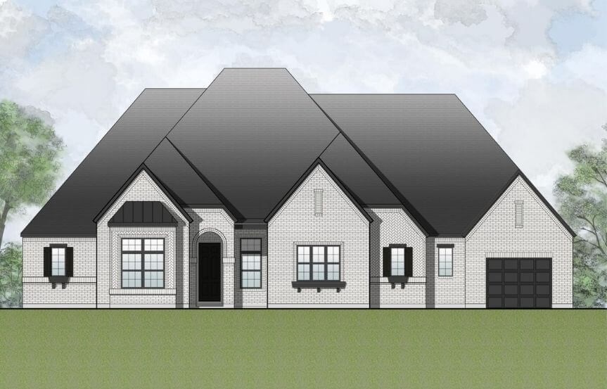 Drees Homes Plan Marley Elevation A in Canyon Falls