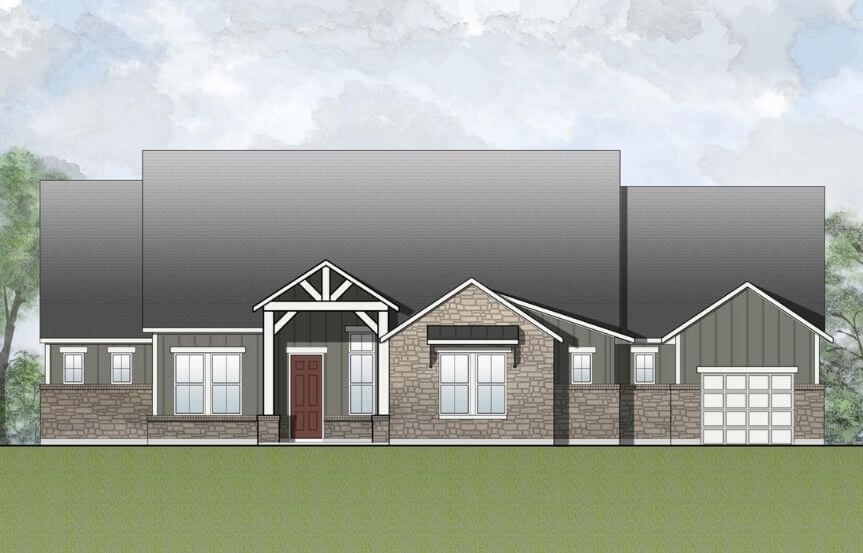 Drees Homes Plan Marley Elevation C in Canyon Falls