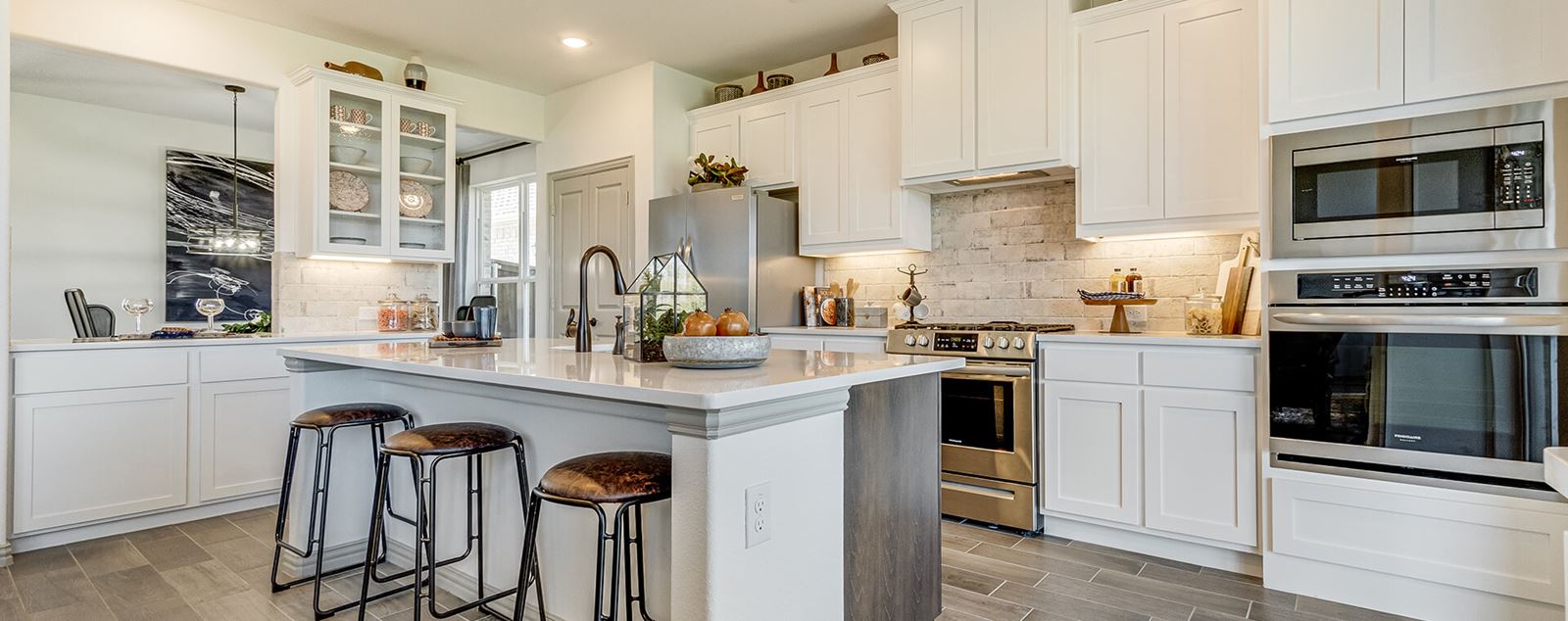 New home kitchen in Canyon Falls community located in Northlake, Argyle, Flower Mound TX