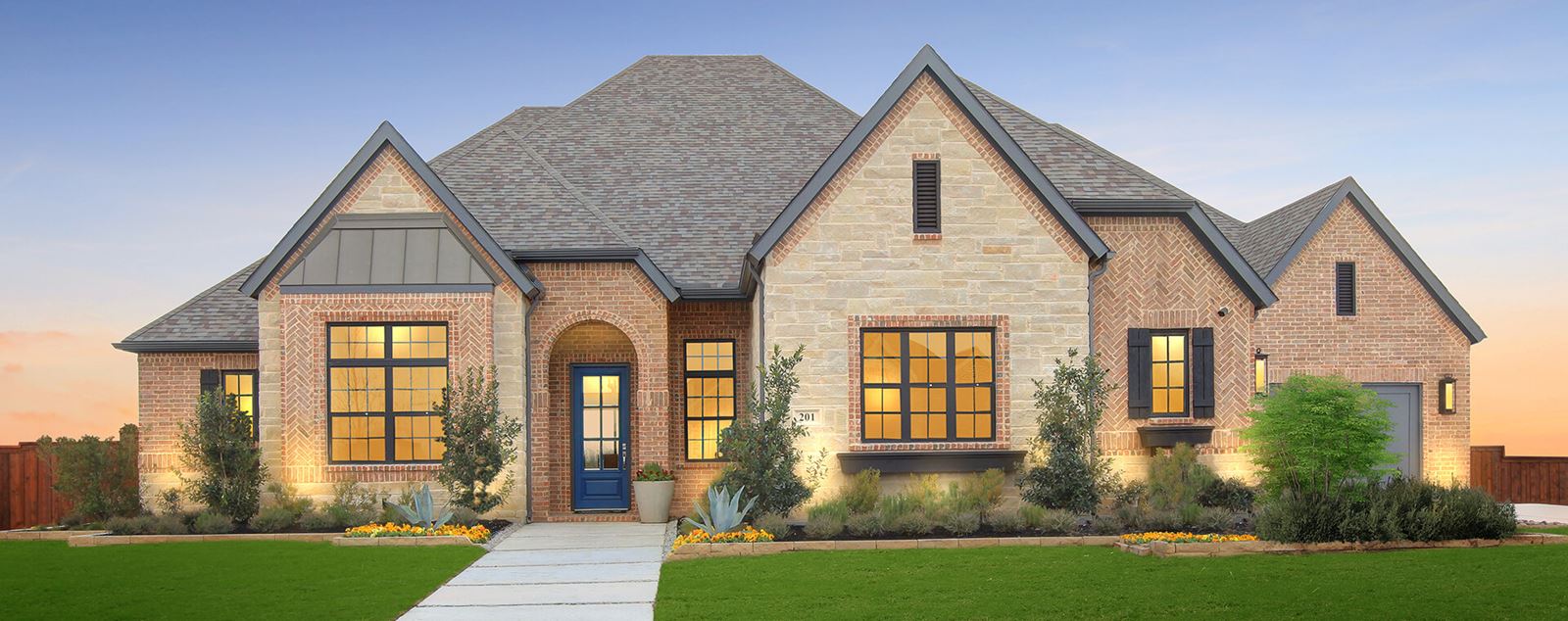 New home exterior in Canyon Falls community | Northlake, Argyle, Flower Mound, TX