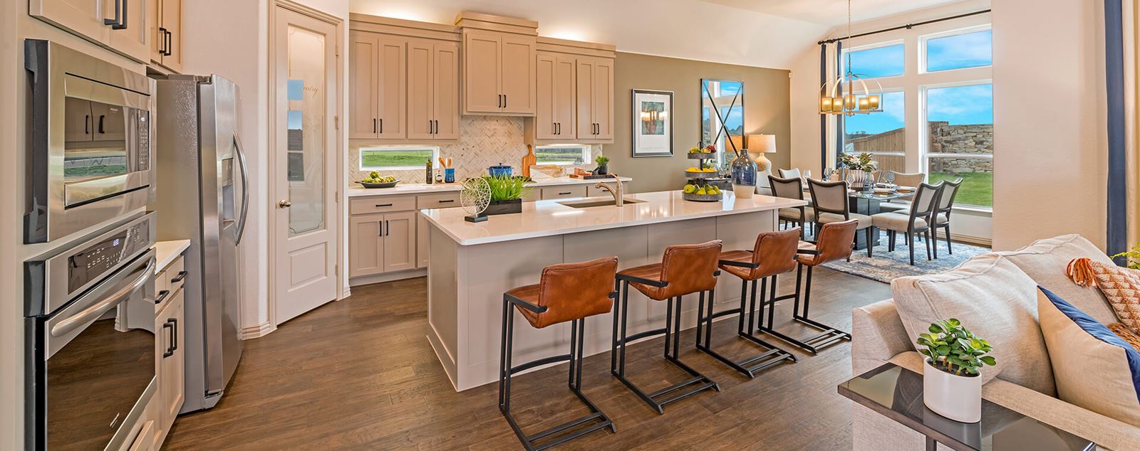 New home kitchen in Canyon Falls community located in Northlake TX1