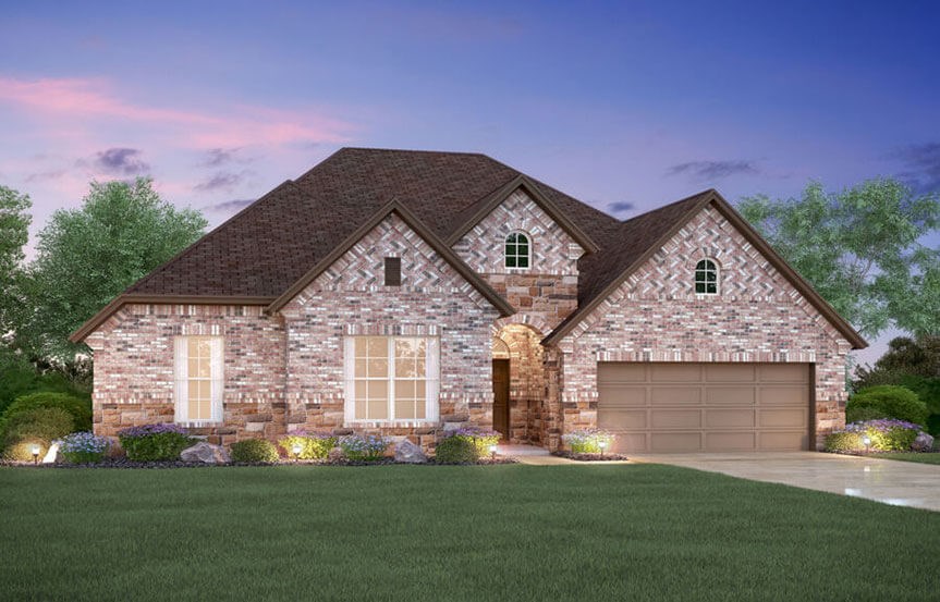 Sabine Home Plan Elevation E2 by MI Homes in Canyon Falls Northlake TX