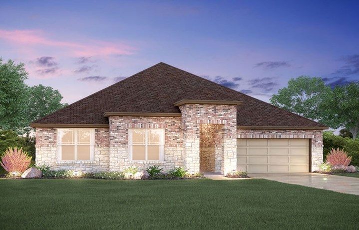 Sabine Home Plan Elevation C2 by MI Homes in Canyon Falls Northlake TX