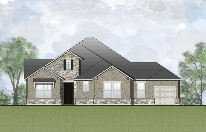 Drees Homes Plan Parkhill Elevation A in Canyon Falls