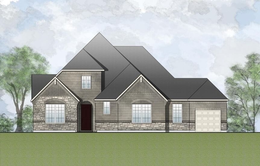 Drees Homes Plan Parkhill Elevation B in Canyon Falls