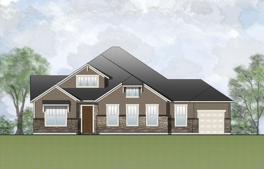 Drees Homes Plan Parkhill Elevation C in Canyon Falls