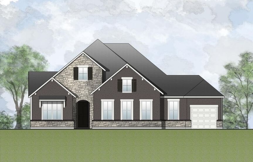 Drees Homes Plan Parkhill Elevation D in Canyon Falls