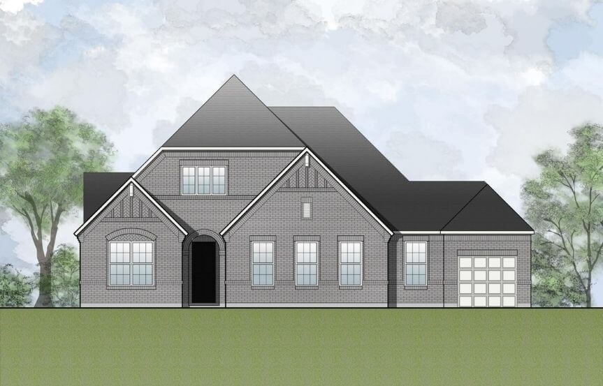 Drees Homes Plan Parkhill Elevation E in Canyon Falls