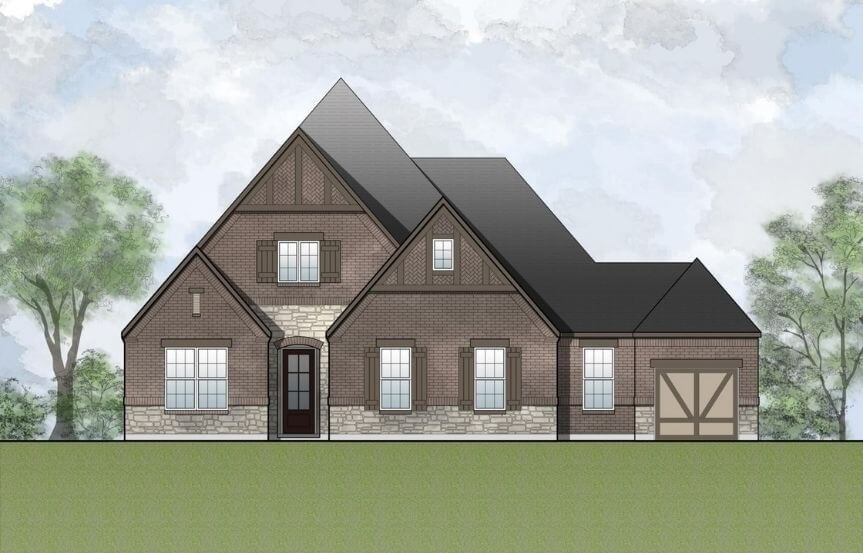 Drees Homes Plan Parkhill Elevation G in Canyon Falls