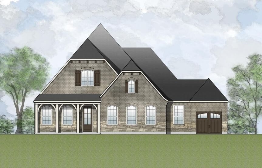 Drees Homes Plan Parkhill Elevation H in Canyon Falls