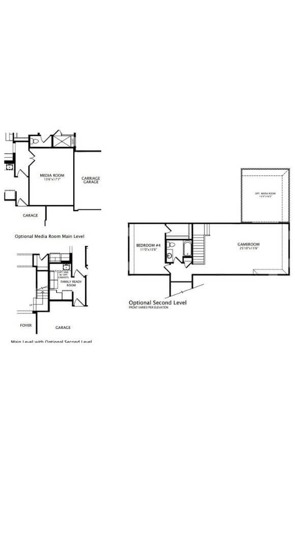 Drees Homes Plan Parkhill Floorplan Options in Canyon Falls
