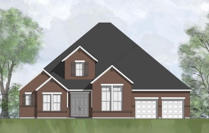 Drees Homes Plan Eastland II Elevation A in Canyon Falls