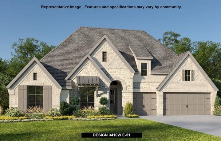 Perry Homes Plan 3410W Elevation 51 in Canyon Falls