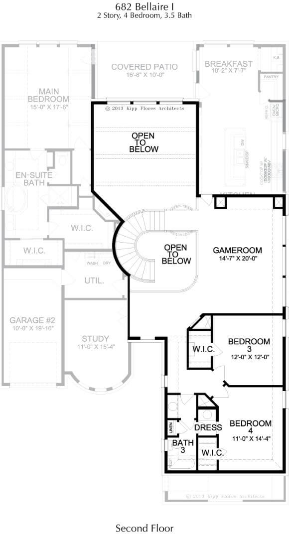 Landon Homes Plan 682 Bellaire 2nd Floor in Canyon Falls