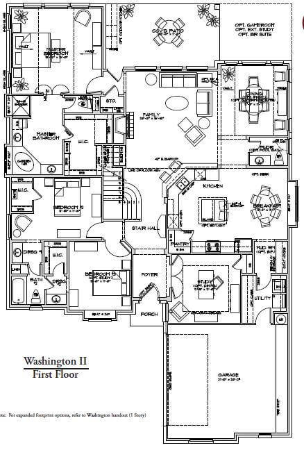 Windmiller Homes Plan Washington II Floorplan 1 in Canyon Falls